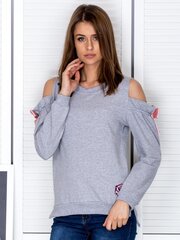 Megztinis moterims, pilkas S kaina ir informacija | Palaidinės, marškiniai moterims | pigu.lt