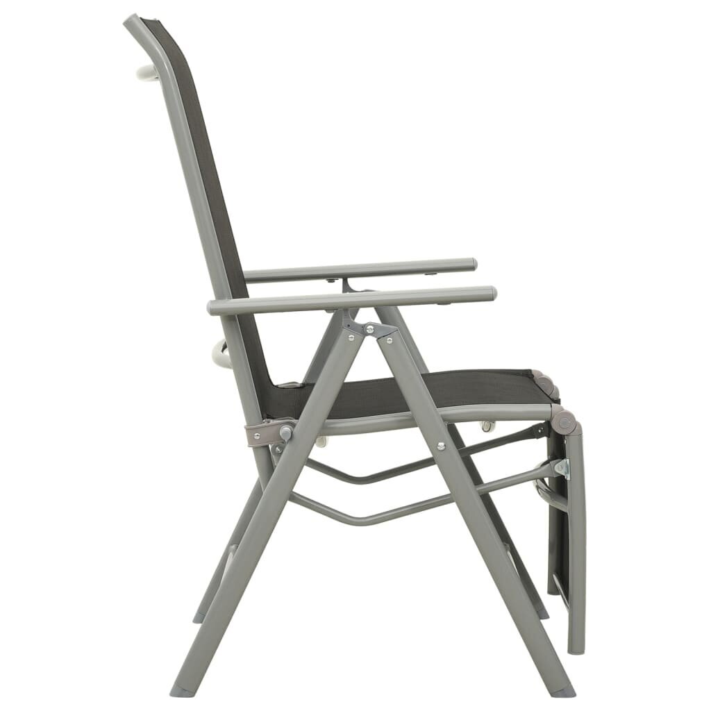 Sodo kėdės, 2 vnt, pilkos kaina ir informacija | Lauko kėdės, foteliai, pufai | pigu.lt