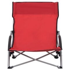 Sulankstomos paplūdimio kėdės, 2 vnt., raudonos цена и информация | Садовые стулья, кресла, пуфы | pigu.lt