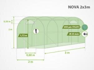 2x3 m šiltnamis Nova цена и информация | Šiltnamiai | pigu.lt