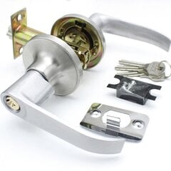 Rakinama durų rankena su burbulinio tipo užraktu, sidabrinė kaina ir informacija | Durų rankenos | pigu.lt