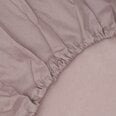 Сатиновая постельная простыня на резинке KOODI, светло бежевый, 160 x 200 + 25 см