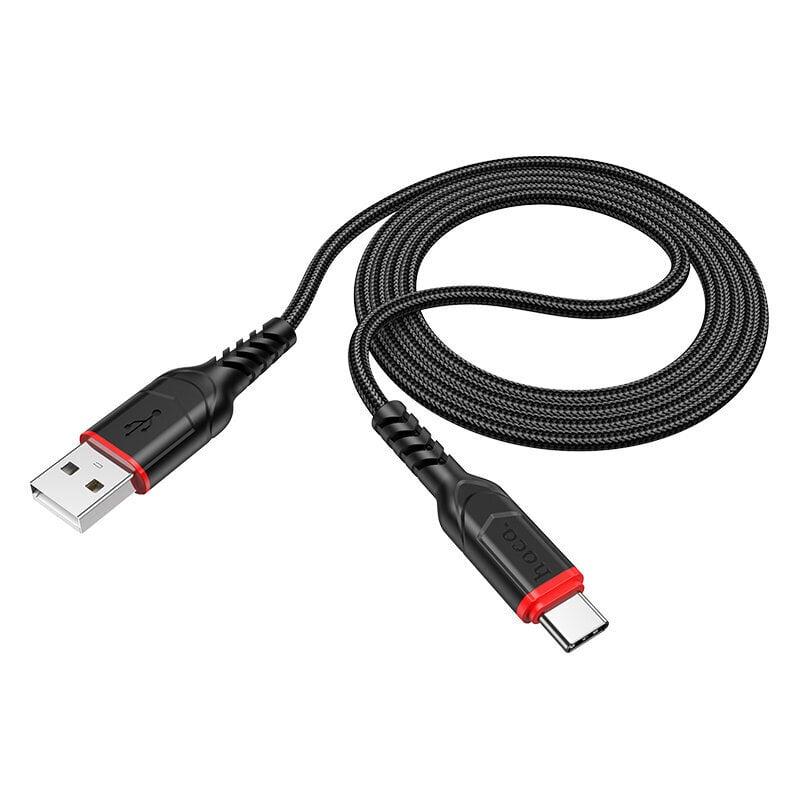 Kabelis Type-C USB, Hoco X59 3A, 1.0 m, Įkrovimo duomenų kabelis, laidas, juodas цена и информация | Laidai telefonams | pigu.lt