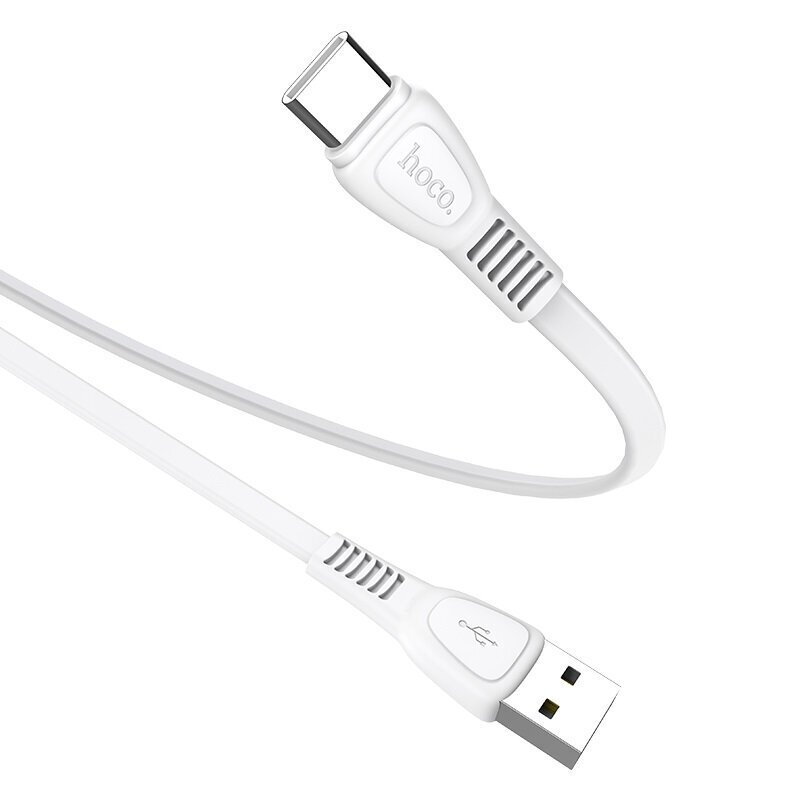 Kabelis USB -> Type C 2.4 A Hoco X40 1,0 m, Įkrovimo duomenų kabelis, USB -> USB C laidas, baltas kaina ir informacija | Laidai telefonams | pigu.lt