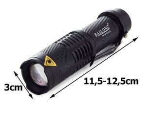 Тактический фонарь Bailong CREE zoom LED XM-L3-U3 цена и информация | Фонари и прожекторы | pigu.lt