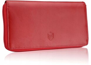 Женский кожаный кошелек STEVENS, красный, с RFID защитой и молнией цена и информация | Женские кошельки, держатели для карточек | pigu.lt