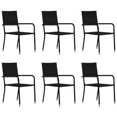 Комплект столовой мебели для сада, черный цена и информация | Комплекты уличной мебели | pigu.lt