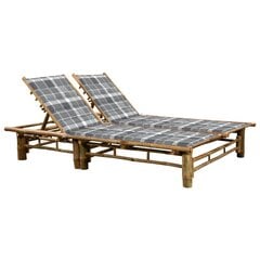 Dvivietis saulės gultas su čiužinukais, rudas kaina ir informacija | Gultai | pigu.lt