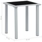 Sodo stalas, 41x41x45 cm, pilkas kaina ir informacija | Lauko stalai, staliukai | pigu.lt