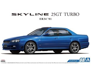 Aoshima - Nissan ER34 Skyline 25GT Turbo `01, 1/24, 06172 цена и информация | Конструкторы и кубики | pigu.lt