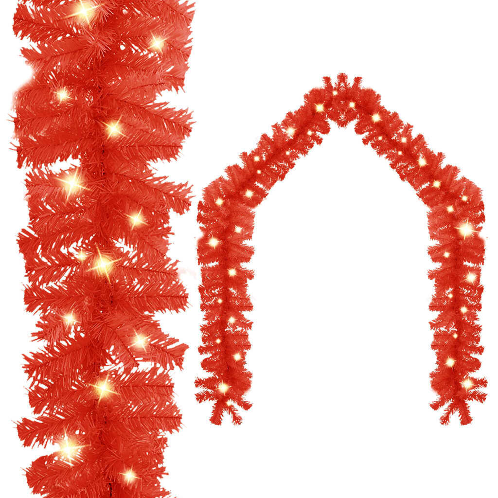 Kalėdinė girlianda su LED lemputėmis, raudona, 10m kaina ir informacija | Dekoracijos šventėms | pigu.lt