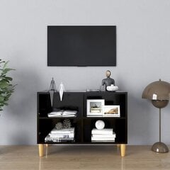 TV spintelė, 69,5x30x50 cm, juoda цена и информация | Тумбы под телевизор | pigu.lt