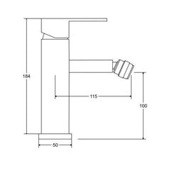 Bidė maišytuvas Besco Modern / Varium, Black matt цена и информация | Смесители | pigu.lt