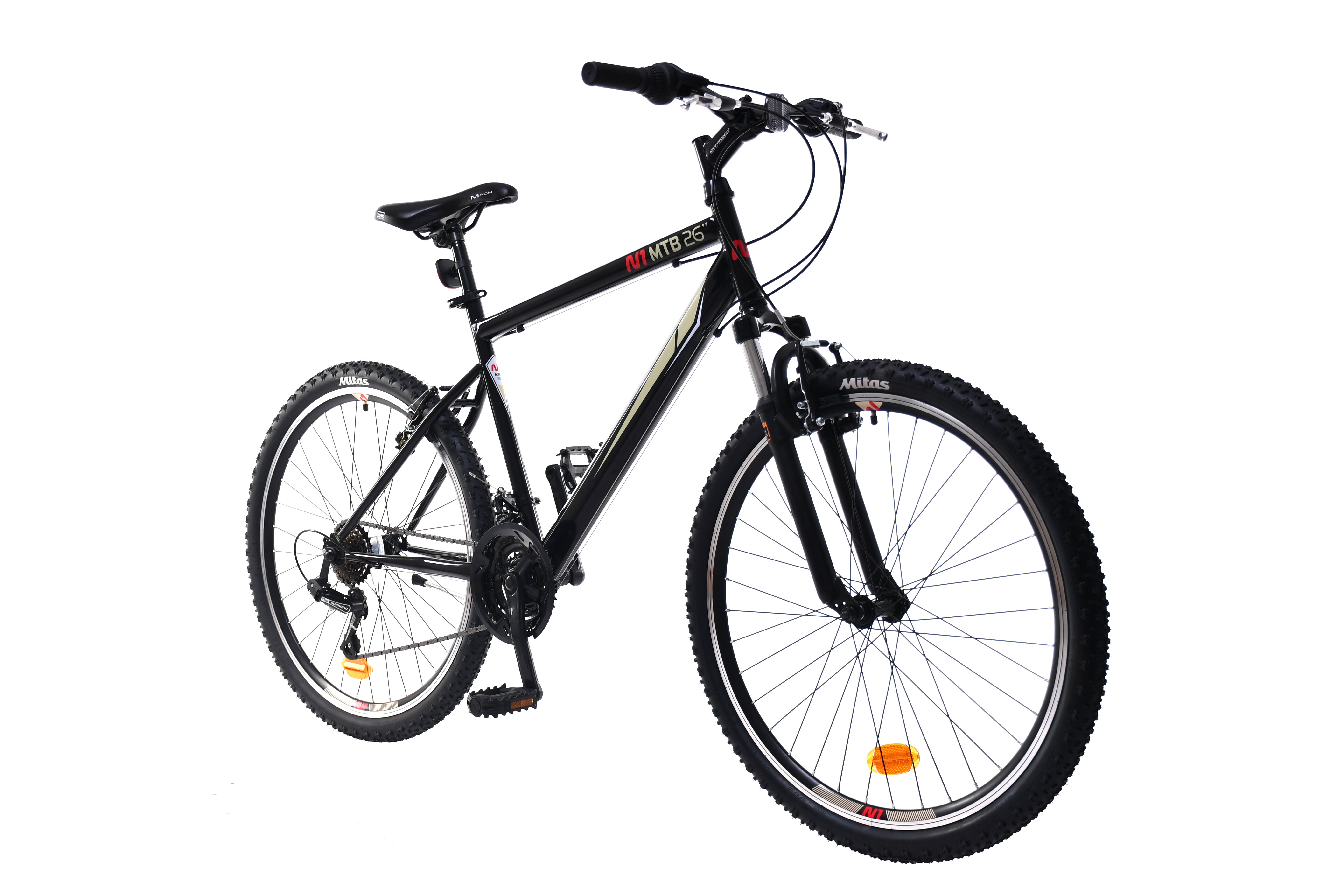 Kalnų dviratis N1 MTB 1.0 26", juodas kaina | pigu.lt