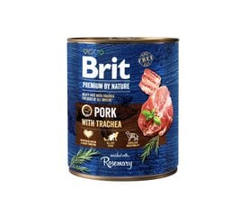 Brit Premium by Nature Pork with Trachea konservai šunims 800g kaina ir informacija | Brit Premium Šunims | pigu.lt