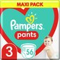 Sauskelnės-kelnaitės PAMPERS Pants Maxi Pack 3 dydis, 56 vnt. цена и информация | Sauskelnės | pigu.lt