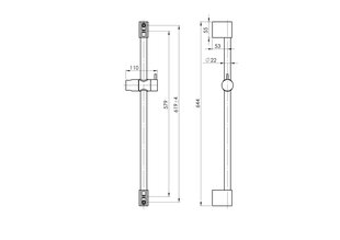 Dušo stovas RUBINETA Como 65 cm kaina ir informacija | Maišytuvų ir dušų priedai | pigu.lt