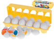 Dėlionė kiaušiniai, 12vnt цена и информация | Žaislai kūdikiams | pigu.lt