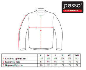 Свитер Флис Pesso FMPN, серый цена и информация | Рабочая одежда | pigu.lt