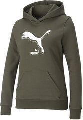 Džemperis moterims Puma power logo khaki 589541 44, žalias kaina ir informacija | Džemperiai moterims | pigu.lt