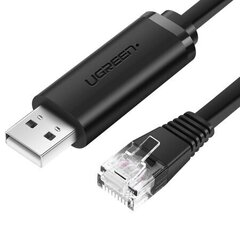 Консольный кабель Ugreen (CM204 RS2320), 1.5 м, черный цена и информация | Кабели и провода | pigu.lt