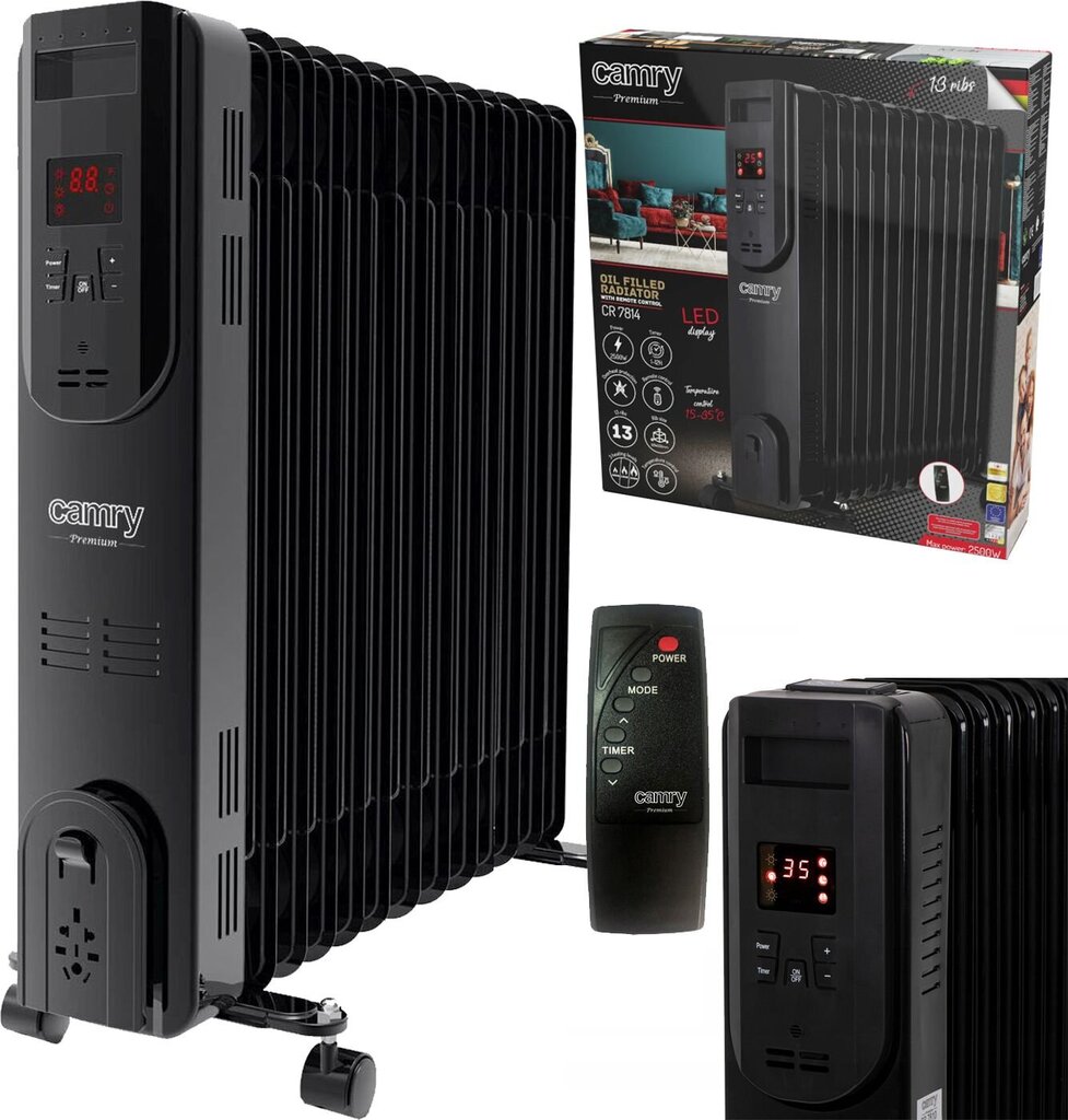 Tepalinis šildytuvas Camry Premium CR-7814, 2500W kaina ir informacija | Šildytuvai | pigu.lt