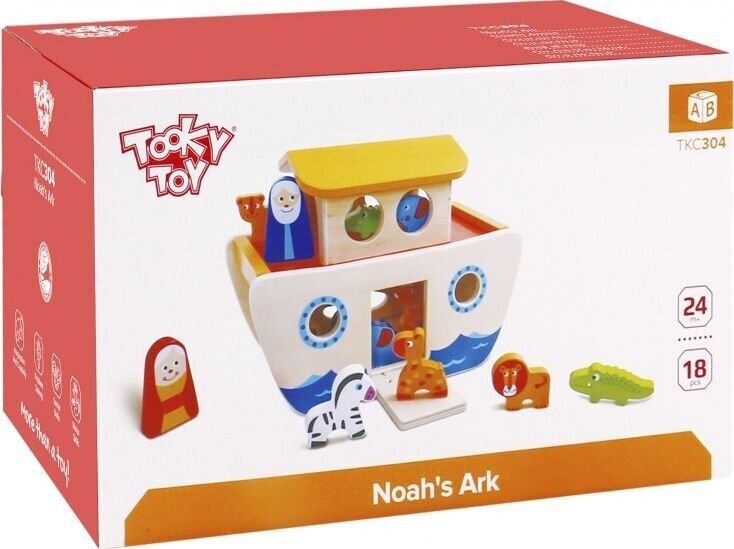 Medinis rūšiuoklis - Nojaus arka, Tooky Toy цена и информация | Žaislai kūdikiams | pigu.lt