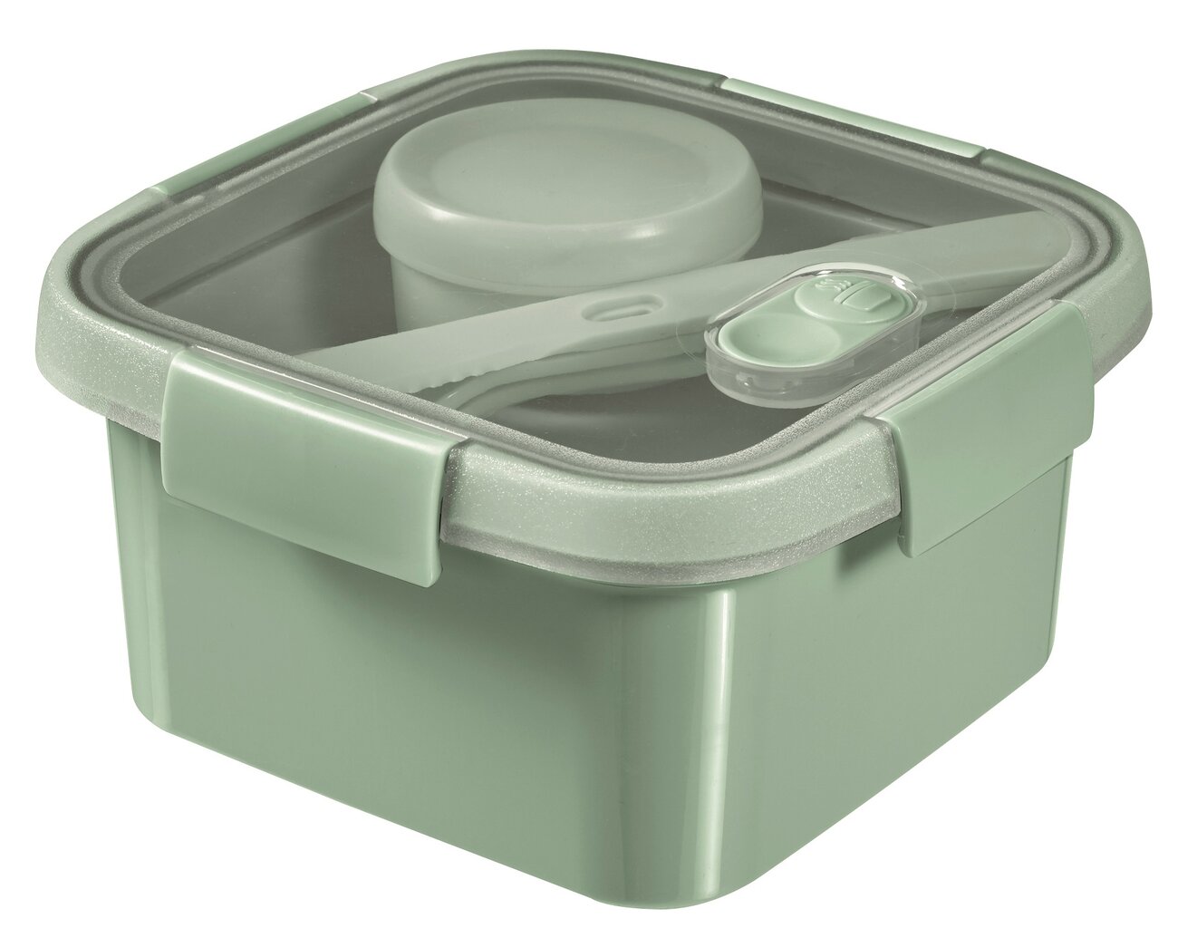 Maisto saugojimo indas Lunch Kit kvadratinis Smart Eco To Go, šviesiai žalias, 1,1 l kaina ir informacija | Maisto saugojimo  indai | pigu.lt