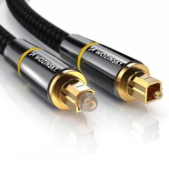 Wozinsky digital optical audio fiber cable Toslink SPDIF 1,5m black (WOPT-15) цена и информация | Кабели для телефонов | pigu.lt