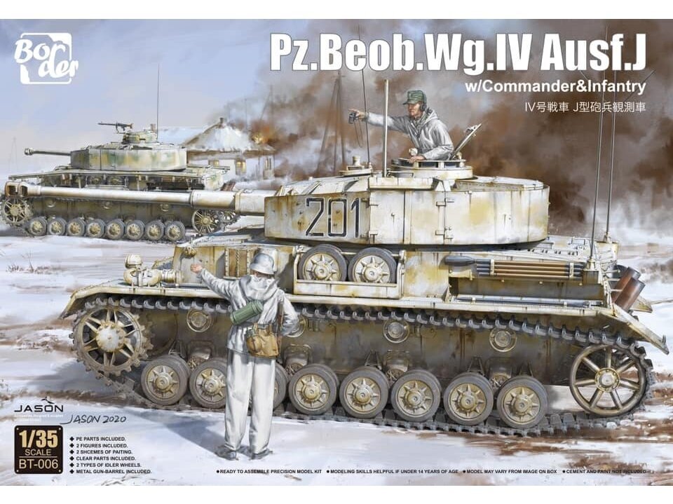 Konstruktorius Border Model - Pz.Beob.Wg. IV Ausf. J w/Commander&Infantry, 1/35, BT-006, 8 m.+ цена и информация | Konstruktoriai ir kaladėlės | pigu.lt