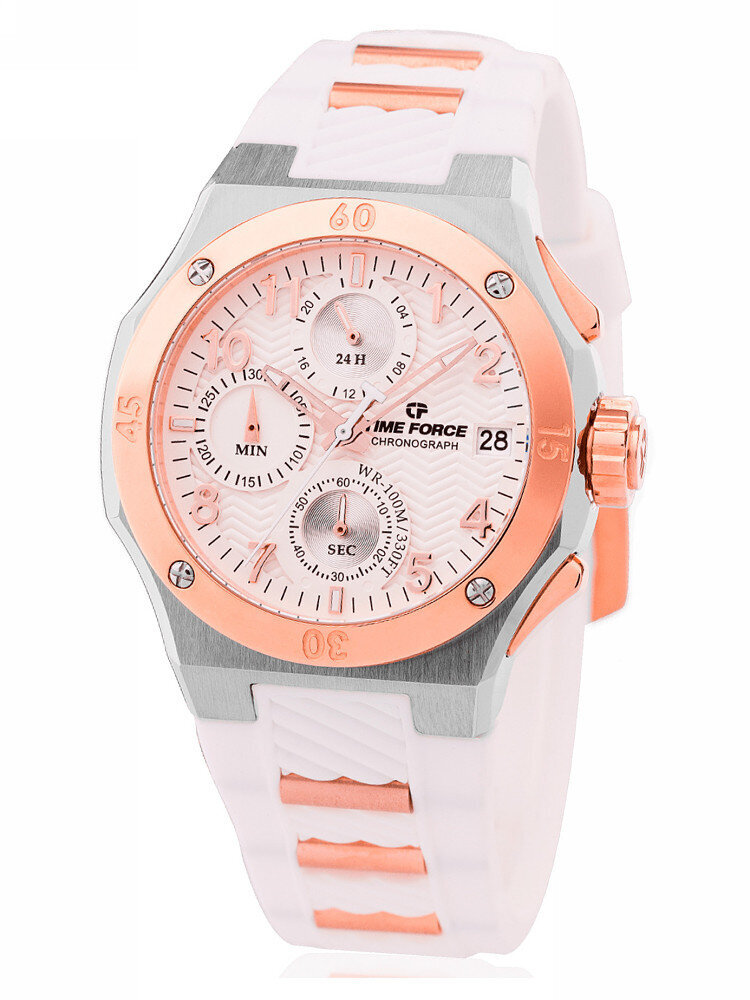 Moteriškas laikrodis Time Force celebration chrono lady TFA5016LAR02 kaina ir informacija | Moteriški laikrodžiai | pigu.lt