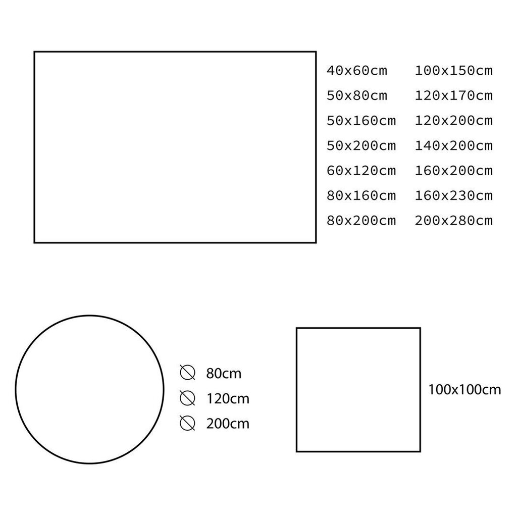 Amelia Home kilimas Karvag 120x120 cm kaina ir informacija | Kilimai | pigu.lt