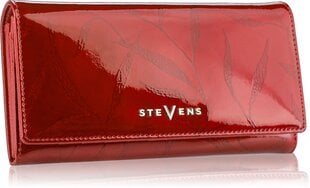 Lakuotos odos piniginė moterims Stevens, raudonos spalvos kaina ir informacija | Piniginės, kortelių dėklai moterims | pigu.lt