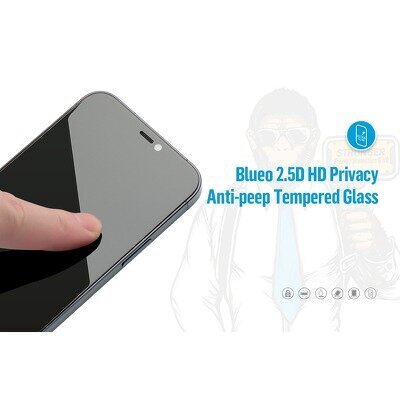 5D Mr. Monkey Glass, skirta Apple iPhone 12/12 Pro, juoda kaina ir informacija | Apsauginės plėvelės telefonams | pigu.lt