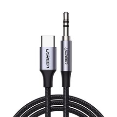 Ugreen stereo audio AUX cable 3,5 mm mini jack - USB Type C for smartphone 1 m black (CM450 20192) цена и информация | Кабели для телефонов | pigu.lt