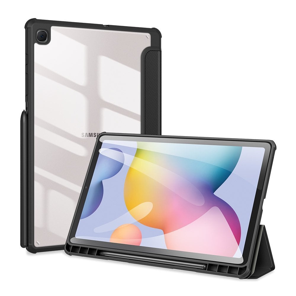 Dux Ducis Toby armored tough Smart Cover for Samsung Galaxy Tab S6 Lite with a holder for stylus pen black kaina ir informacija | Planšečių, el. skaityklių dėklai | pigu.lt