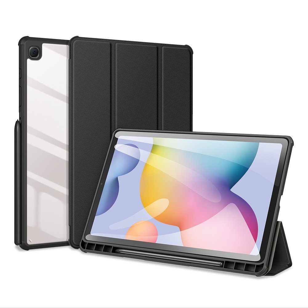 Dux Ducis Toby armored tough Smart Cover for Samsung Galaxy Tab S6 Lite with a holder for stylus pen black цена и информация | Planšečių, el. skaityklių dėklai | pigu.lt