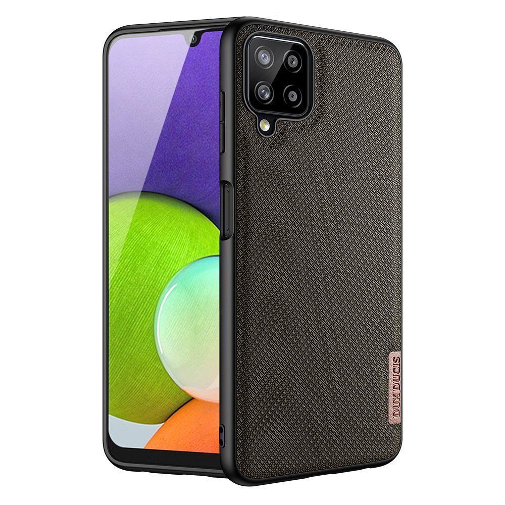 Dux Ducis Fino case covered with nylon material for Samsung Galaxy A22 4G green kaina ir informacija | Telefono dėklai | pigu.lt