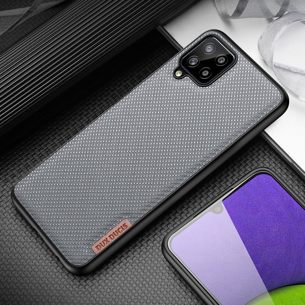 Dux Ducis Fino case covered with nylon material for Samsung Galaxy A22 4G green kaina ir informacija | Telefono dėklai | pigu.lt