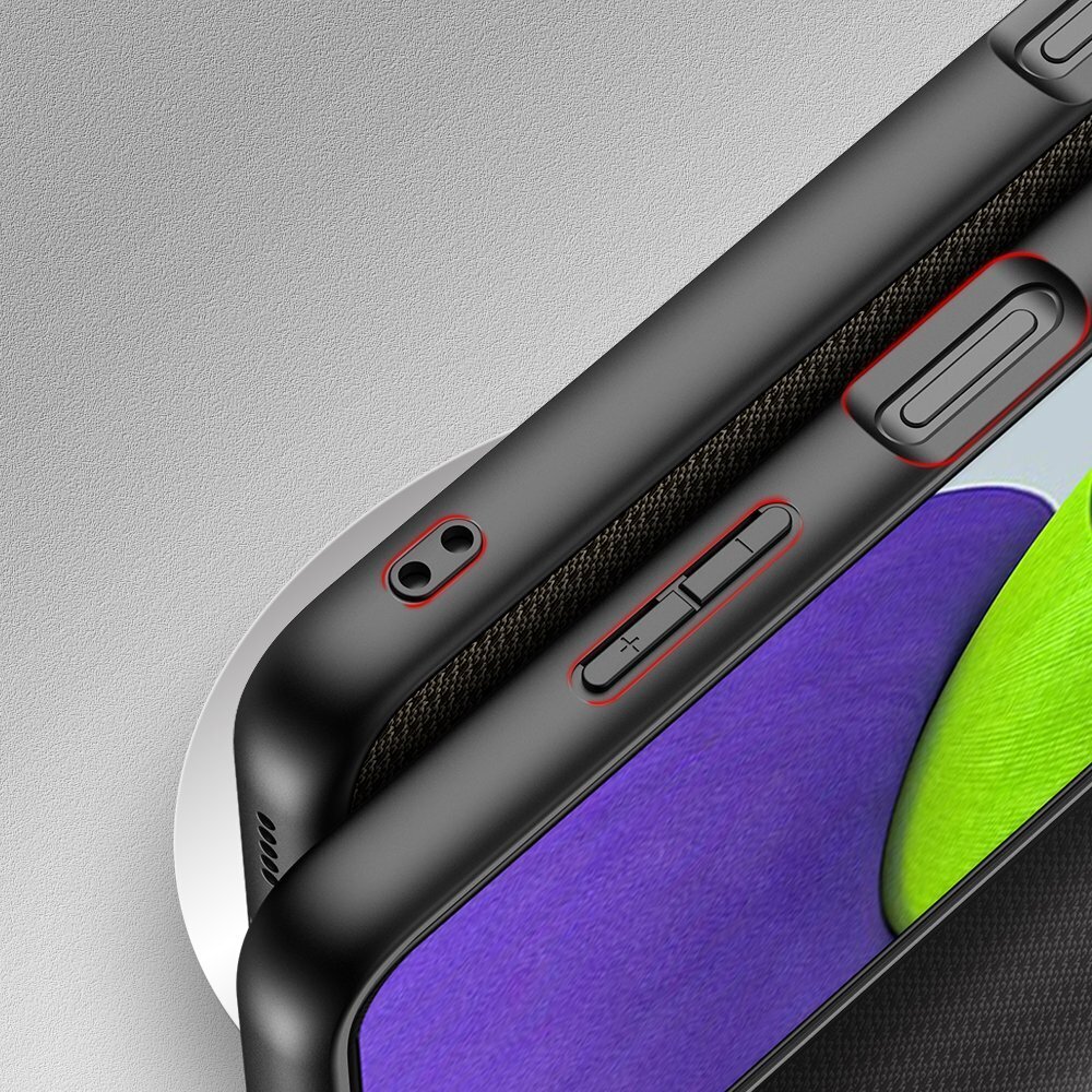 Dux Ducis Fino case covered with nylon material for Samsung Galaxy A22 4G green kaina ir informacija | Telefono dėklai | pigu.lt