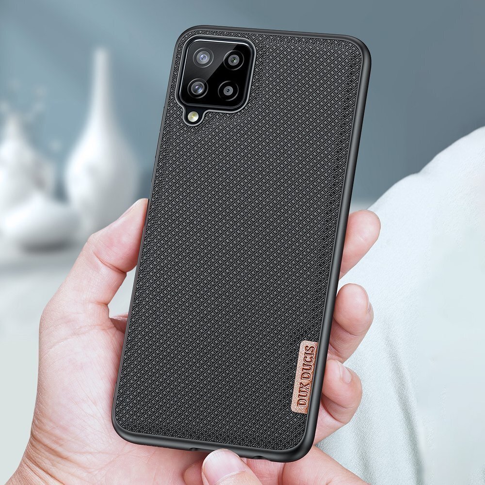 Dux Ducis Fino case covered with nylon material for Samsung Galaxy A22 4G green kaina ir informacija | Telefono dėklai | pigu.lt