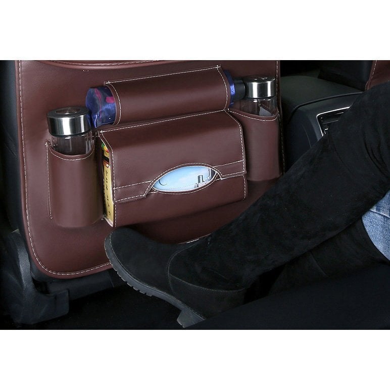 Sėdynės apsauga su kišenėmis ir padėkliuku Hurtel, juoda kaina ir informacija | Auto reikmenys | pigu.lt