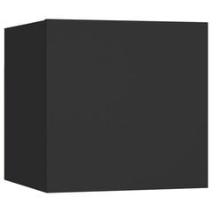 Naktinė spintelė, 30,5x30x30 cm, juoda цена и информация | Прикроватные тумбочки | pigu.lt