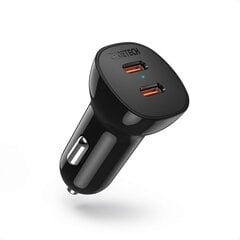 Автомобильное зарядное устройство Choetech 2x USB Type C Quick Charge Power Delivery 40W FCP AFC, черное (TC0008) цена и информация | Choetech Мобильные телефоны, Фото и Видео | pigu.lt