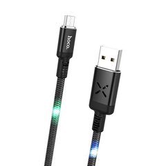 Кабель RGB LED USB A - Micro USB Hoco U63 1.2 м, провод USB 2.0 - микро USB, синхронизация данных с подсветкой цена и информация | Кабели для телефонов | pigu.lt