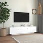 Televizoriaus spintelė su LED apšvietimu, 160x35x40 cm, balta цена и информация | TV staliukai | pigu.lt