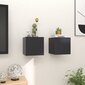 Sieninės televizoriaus spintelės, 2 vnt, 30,5x30x30 cm, pilkos kaina ir informacija | TV staliukai | pigu.lt