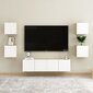 Sieninės TV spintelės, 2 vnt, 30,5x30x30 cm, baltos kaina ir informacija | TV staliukai | pigu.lt