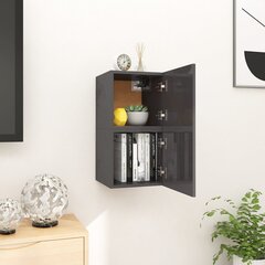 Sieninės TV spintelės, 2 vnt, 30,5x30x30 cm, pilkos цена и информация | Тумбы под телевизор | pigu.lt