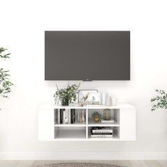 TV spintelė, balta, 102x35x35 cm kaina ir informacija | TV staliukai | pigu.lt